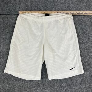 Nike Dri-Fit Shorts Mens M White Lightweight Performance Training Gym Athletic
